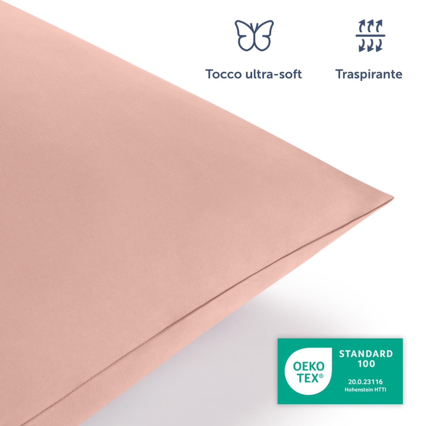 Blumtal Copripiumino 220 x 240 cm + 2 federe 65 x 65 cm – Parure da letto 220 x 240 per adulti, certificato Oeko-Tex, 3 pezzi in microfibra, copripiumino per 2 persone, colore: rosa