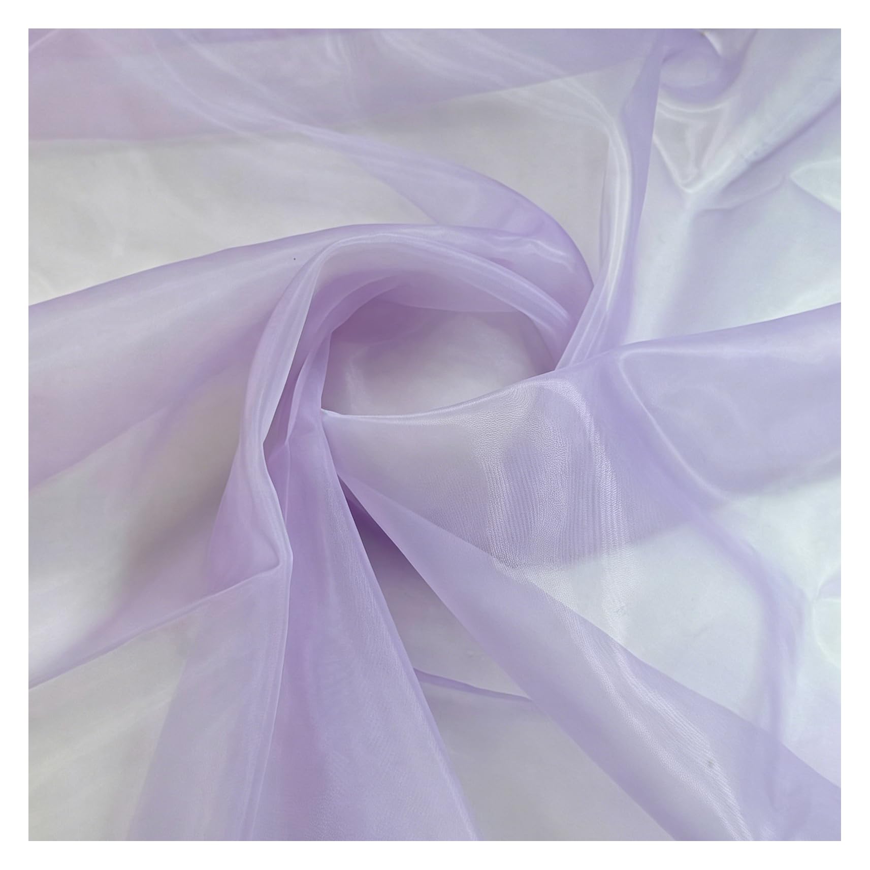 10M x 1.5M Organza Stoff Meterware Transparent Stoffe Zum Nähen Tüll Dekostoff Netzstoff Organza Modestoff Glänzend Kostümstoff für Tischdecken, Kleidung, DIY Basteln, Hochzeitsdeko