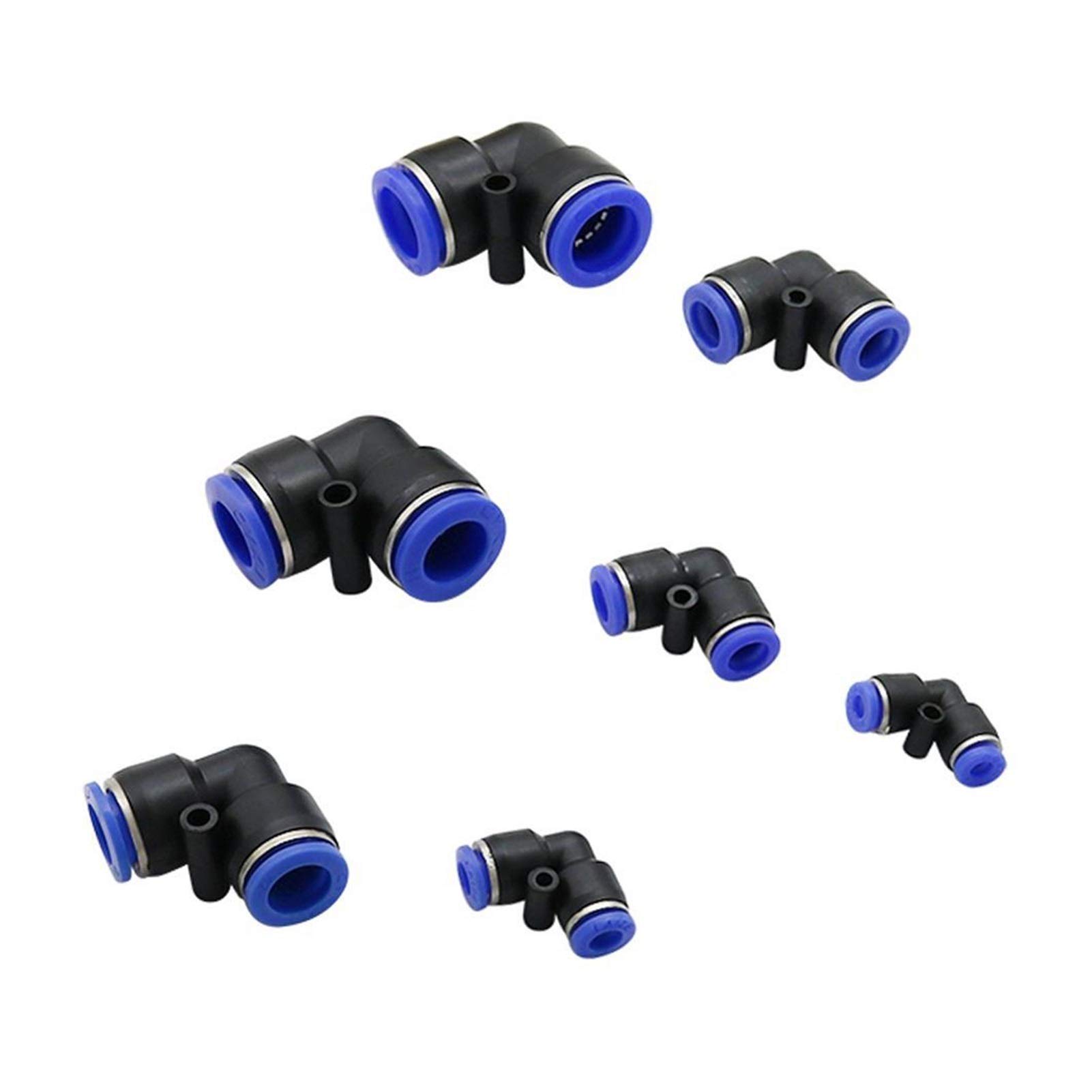 Utility Hose Butt Hose Connector Adapter 10 Pcs Elbow Equal Diameter Quick Coupling Garden Irrigation Atomization System Sliding Lock Quick Coupling Water Pipe Quick Coupling/Grey