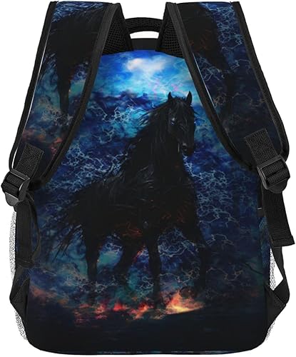 Miniatura 5 de Mochila negra de la capacidad grande del axolotl para la mochila ligera del viaje, negro 5, Mochilas Daypack