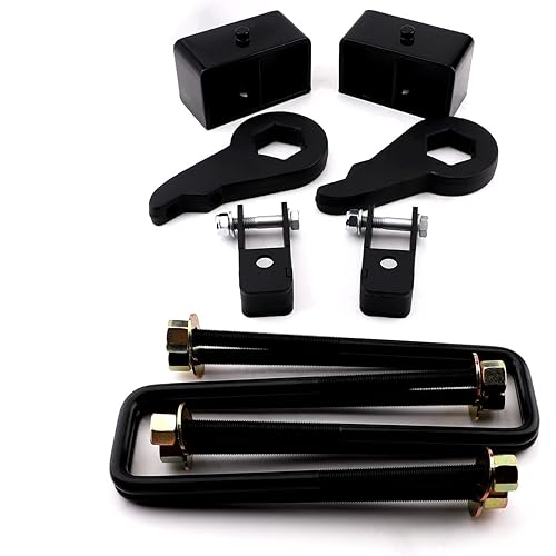 MERXENG Silverado 1500 Leveling Lift Kits 3 Inch Front + 3 Inch Rear Strut Spacer Suspension Lift Kit Lift Spacers for 1999-2007 Chevy Silverado & Sierra 1500 4WD