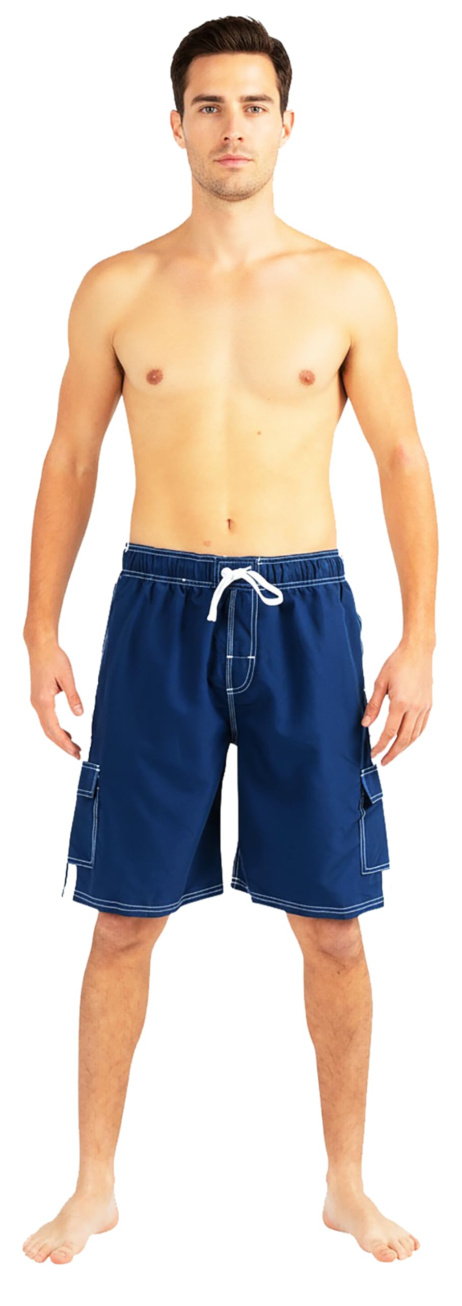 Mens Big Extended Size Swim Trunks - Mens Plus King Size Swimsuit Thru 5X-image-37