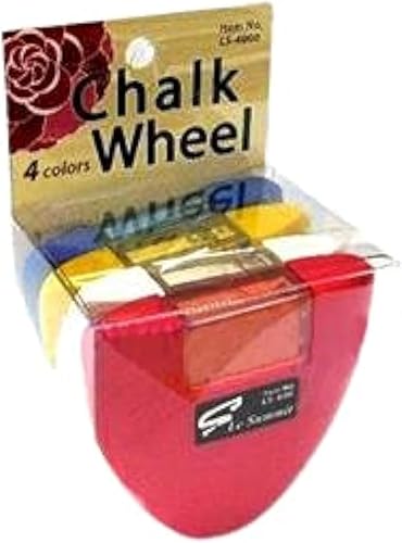 Chalk Wheel - Marcadores de tela azul, rojo, blanco, amarillo de cuatro colores