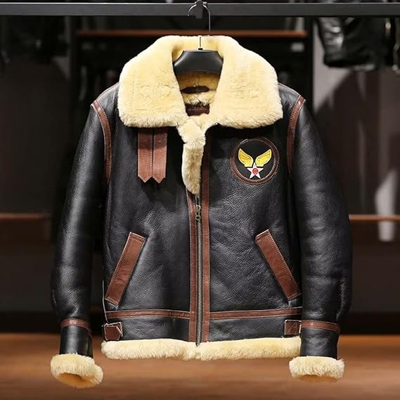 ジャケット・アウター LEATHER FLIGHT JK Amazon | SnowKiToメンズ冬アメリカ二次大戦空軍飛行服B-3