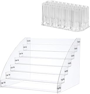 Space Saving Paint Storage Solution Painting Accessory Holder Acrylic 7 Layer Stand For Paint Tube And Brushes