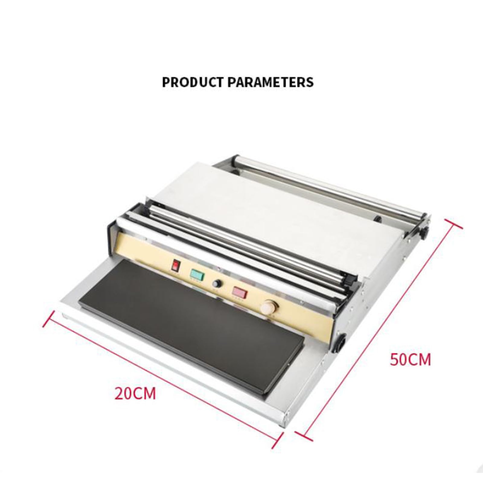 Impacchettatrice di film plastico commerciale, dispenser elettrico di pellicola per alimenti da 300 W con spie, temperatura regolabile e larghezza del film 450 mm/pellicola di riscaldamento efficiente