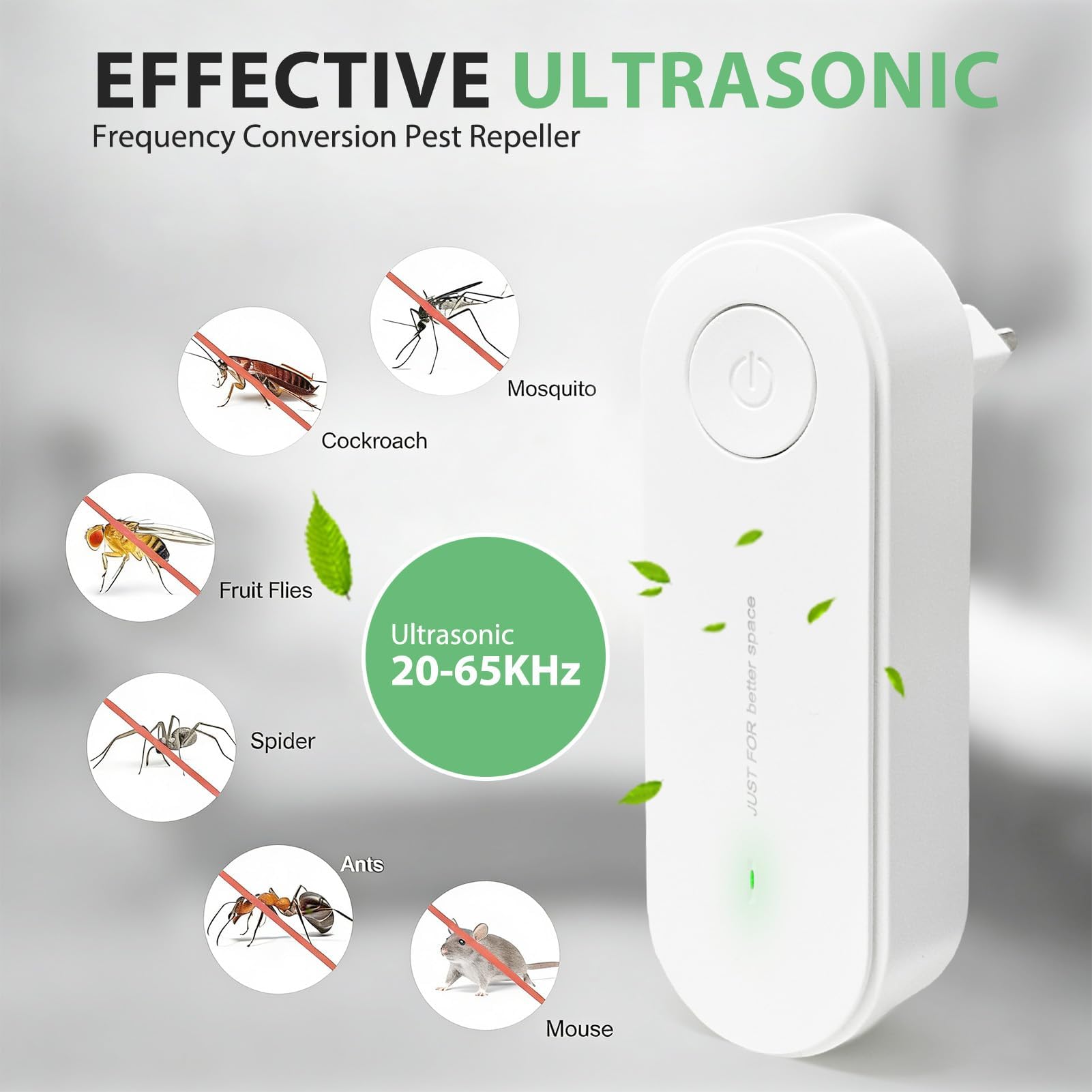 Purificateur d'Air Anti-Acariens avec Ultrasons et Ions Négatifs - Élimine les Acariens, Repousse les Insectes - Portable pour Chambre, Maison, Bureau - Purification d'Air Silencieuse et Efficace