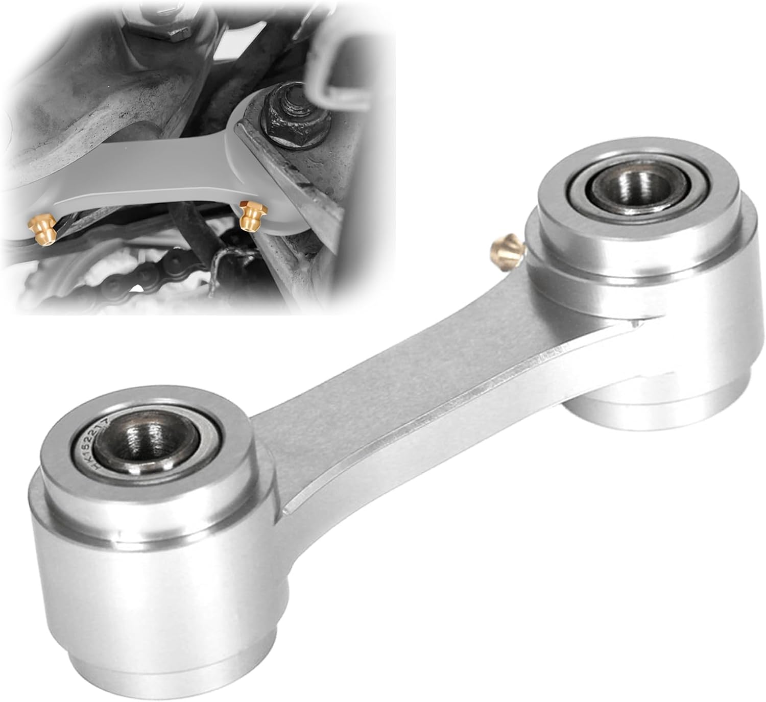 XR650L Lowering Link 45mm Rear Drop Link Compatible With XR 250R XR350R XR600R XR 650L CNC Lowering Suspension Linkage Arm (Silver)