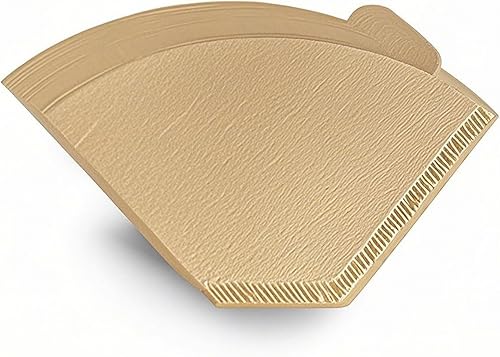Filtros de café #4, filtros de café en cono de 8 a 12 tazas, 100 unidades desechables sin blanquear para verter y gotear cafetera