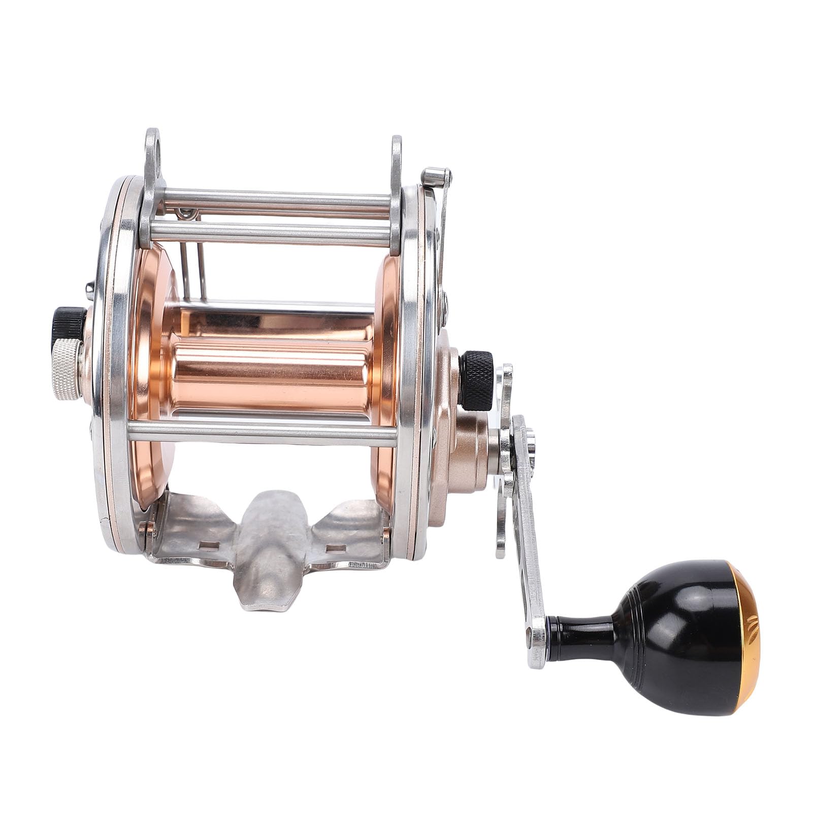 Yosoo Health Gear Carrete Convencional Aluminio Acero Inoxidable Carrete de Pesca Mano Derecha Transmisión Suave Compacto Ligero para Agua Salada Pesca de Caza Mayor Pescadores Uso en el Mar