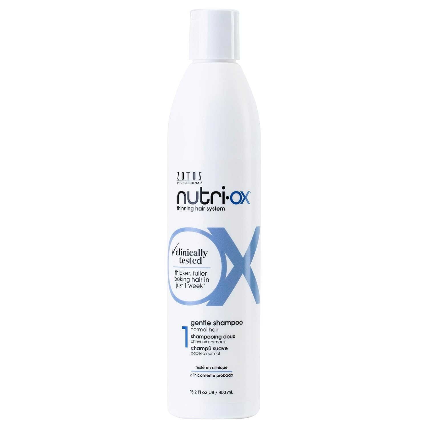 NUTRI-OX Gentle Shampoo Normal for Thinning Hair | Thicker, Fuller-Looking Hair | Clinically & Dermatologically Tested | Peppermint | Color-Safe NUTRI-OX Gentle Shampoo Normal for Thinning Hair | Thicker, Fuller-Looking Hair | Clinically & Dermatologically Tested | Peppermint | Color-Safe