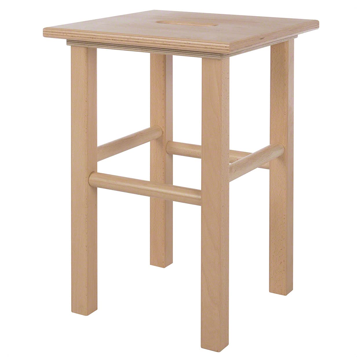 Sport-Tec Holzhocker aus Hartzholz, Arbeitshocker, Sitzhocker, Schemel, Kinderhocker