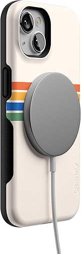 Vista 214 de Casely Funda para iPhone 13 Compatible con MagSafe Color Splash de medianoche Funda retro abstracta Color de medianoche Splash Abstracto