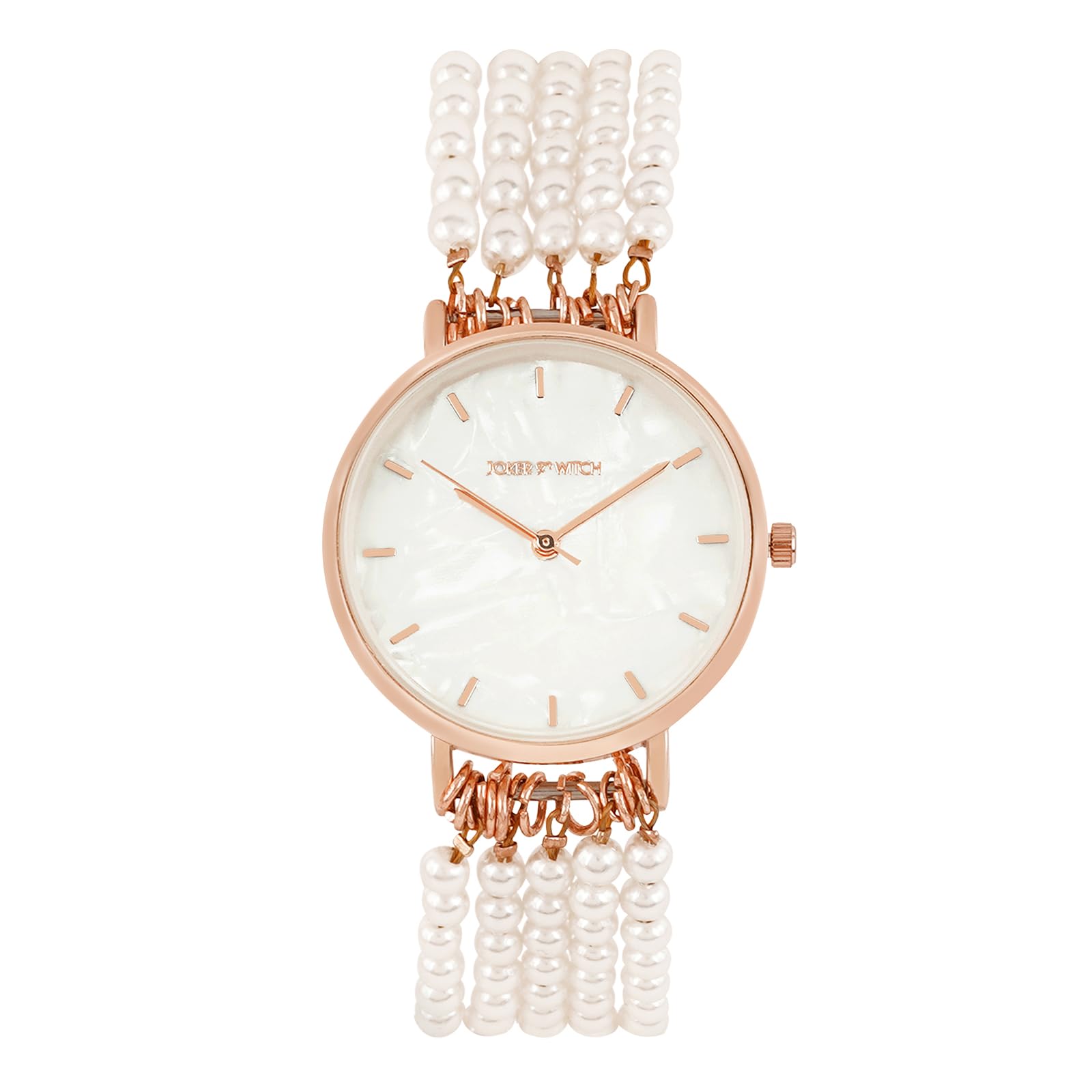 joker & witch Joker and Witch Alessandra 32mm Watch Length: 19.5 CM White Dial 18mm White Metal Alloy Strap Watch for Women-picture-57