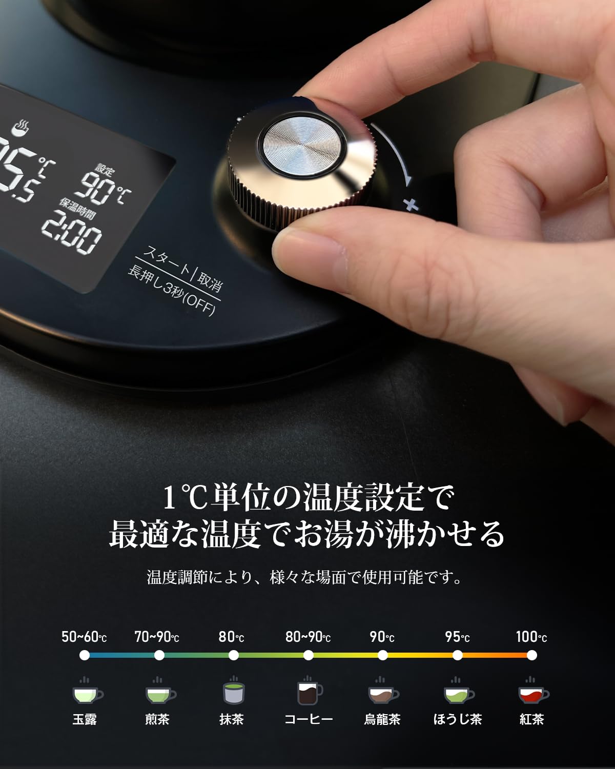 Amazon | Nafuhare 電気ケトル コーヒーケトル 0.8L 1200W 1℃単位温度