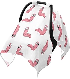 Small Animal Pattern Baby Car Seat Cover Muslin Nursing Canopy | Summer Carseat Cover for Babies, Newborn Sun Protection Nursing Cover, Lightweight Stroller Sun Shade for Travel Essentials