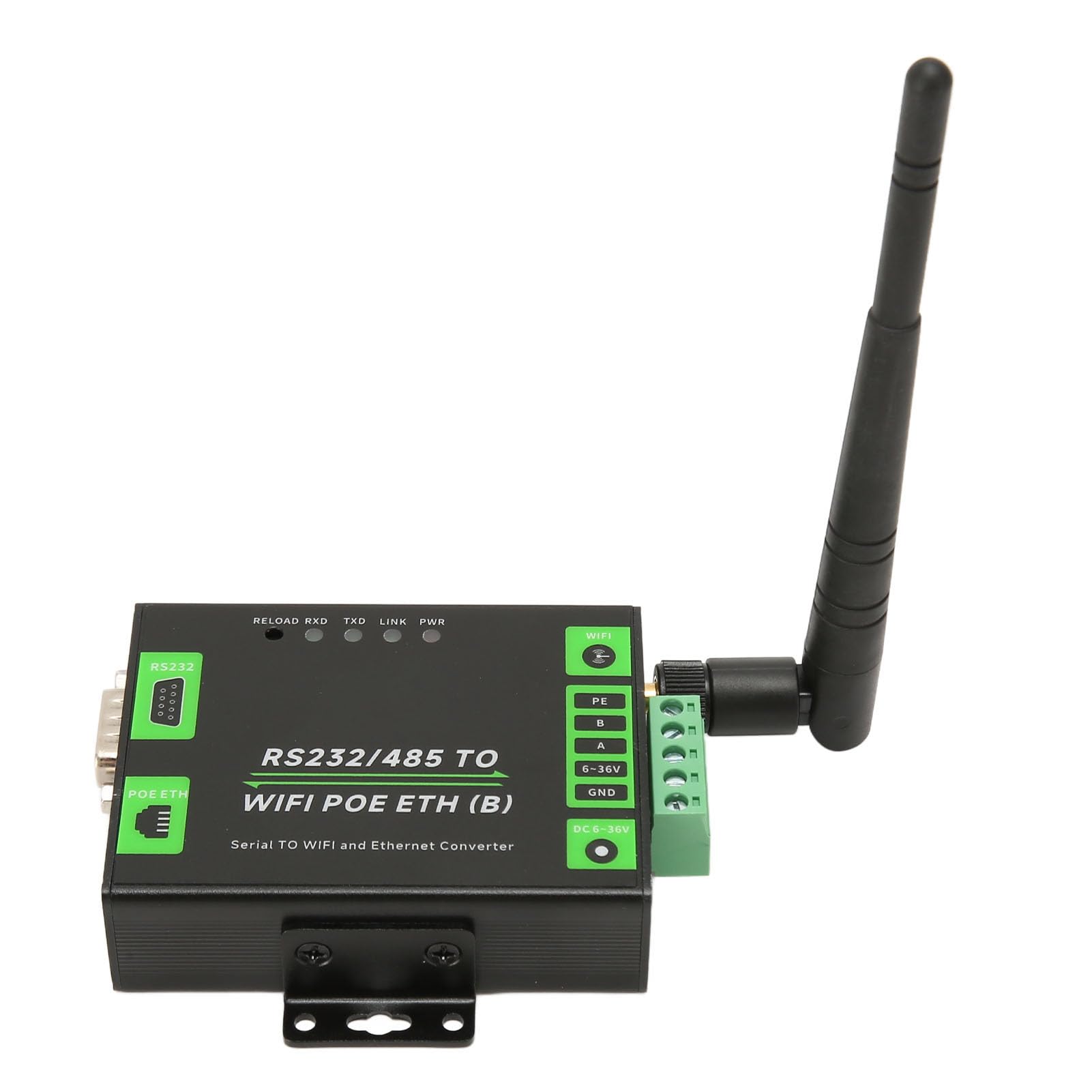 Convertisseur de Serveur Série RS232 RS485 vers WiFi POE Ethernet,