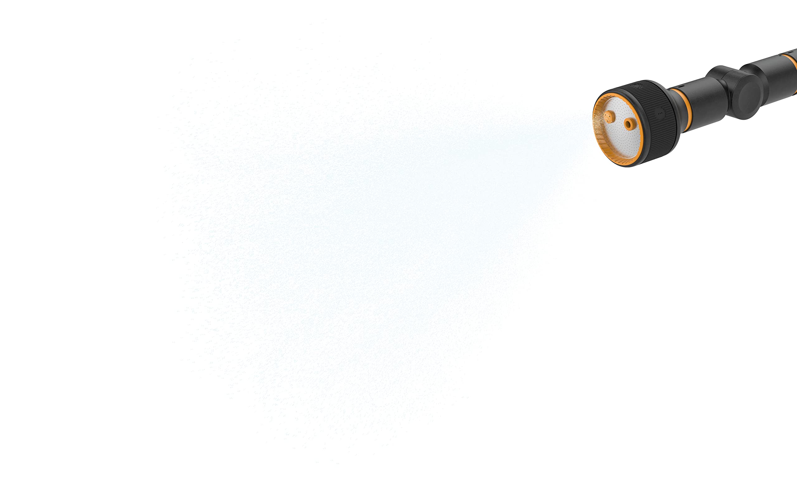 Fiskars Pistola con Prolunga 3 Funzioni, Testina Rotante SoftGrip, Controllo del Flusso, Misura Universale, Altezza: 74 cm, 442 g, Nero/Arancione, 1052186 | Controllo del Flusso, Misura Universale, Altezza: 74 cm, 442 g, Nero/Arancione, 1052186