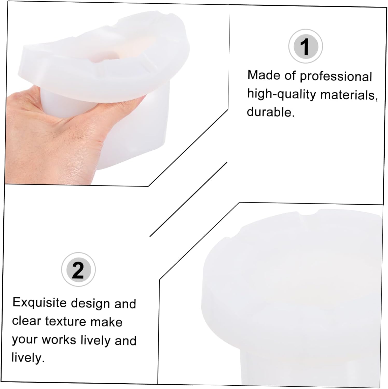 Plastic Hollow Candle Mold DIY Manual Mold for Scented Pillar Candle Making for Home Decoration and