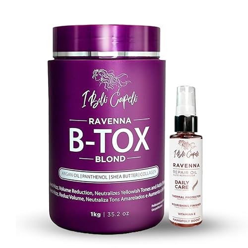 I Belli Capelli Hair Straightening Kit - Formaldehyde Free 4-Pack(2-Piece Set,B-tox Blond + Oil)