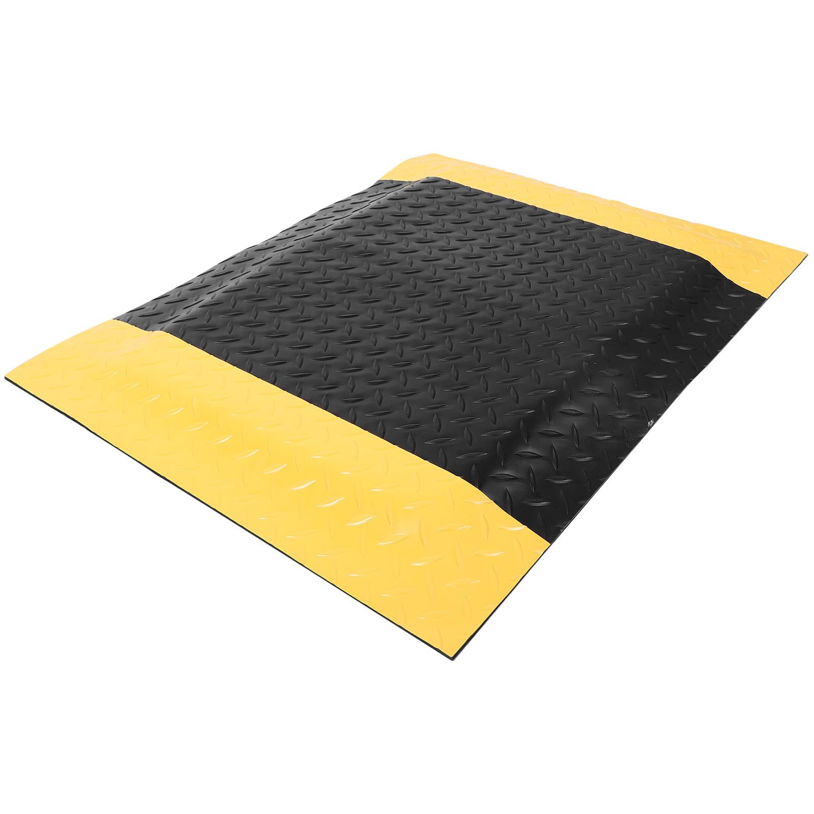 Tappeto Antistatico in Gomma Pvc Schiuma Nero, Resistente All'olio e Antiscivolo, Spessore 0,8 Pollici con Angoli Arrotondati per Laboratori e Fabbriche