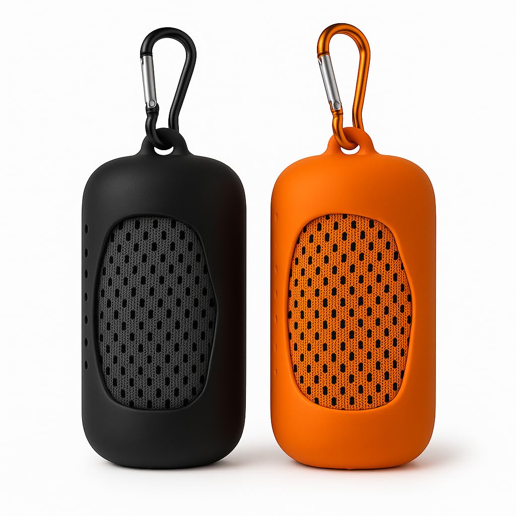 Chill Flex Asciugamano Rinfrescante in Microfibra, Set da 2, 100x30 cm, con Custodia in Silicone, per Sport e Palestra