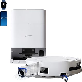 ECOVACS(エコバックス) DEEBOT T80 OMNI ローラー式強力モップ ロボット掃除機 18,000Pa強力吸引 水拭き 両用 | 毛絡み除去システム3.0/エッジ清掃/お掃除ロボット/モップリフト/自動ゴミ収集/モップ温水洗浄・熱風乾燥/AI認識/AI障害物回避/高精度マッピング/清掃予約/アプリ操作/落下防止システム/Google/Alexa/Alice/Siri対応
