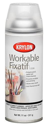 Krylon K01306 Workable Fixatif Spray Clear, 11-Ounce Aerosol,Matte