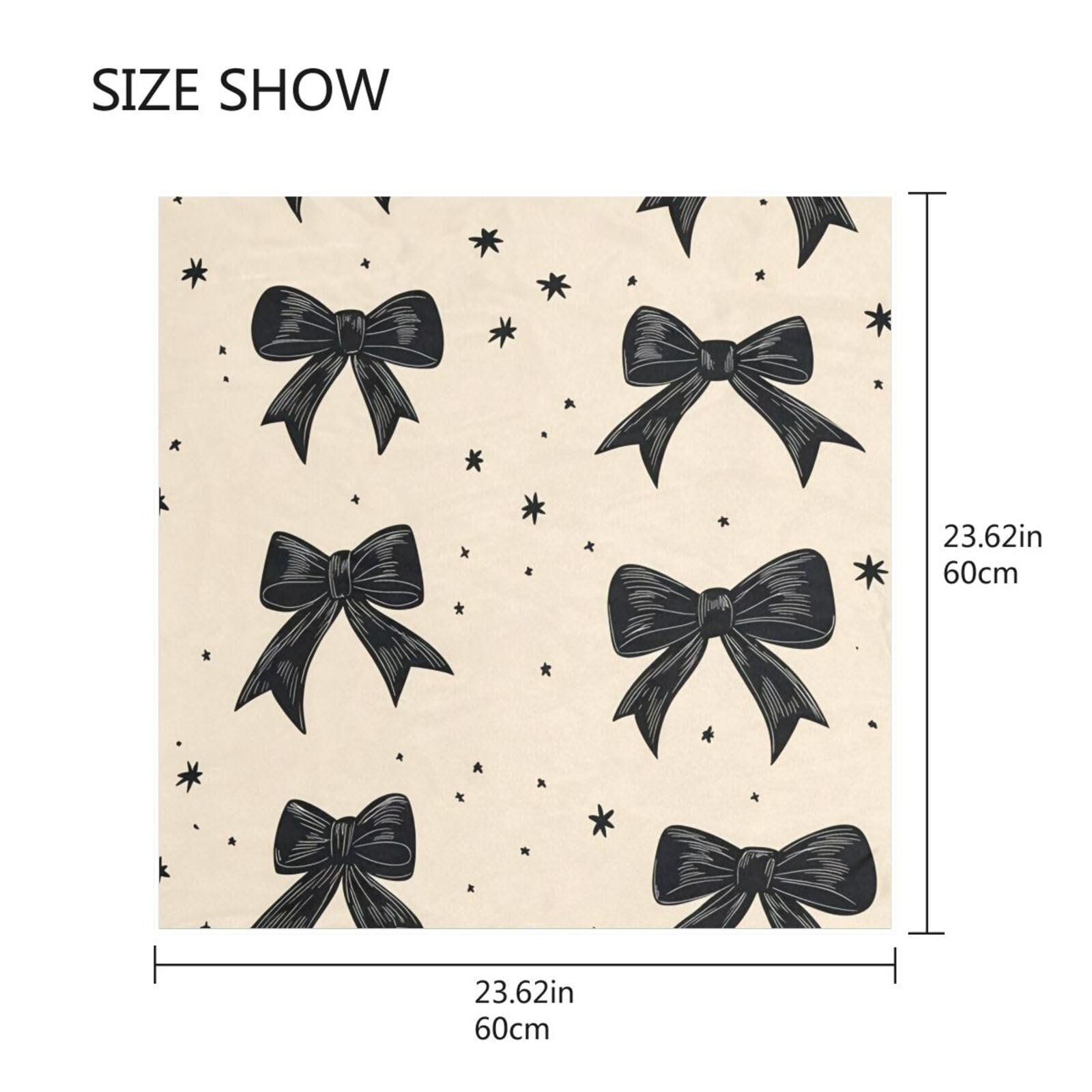 BOESI Graffiti Black Bow Women's Headband, 23.62