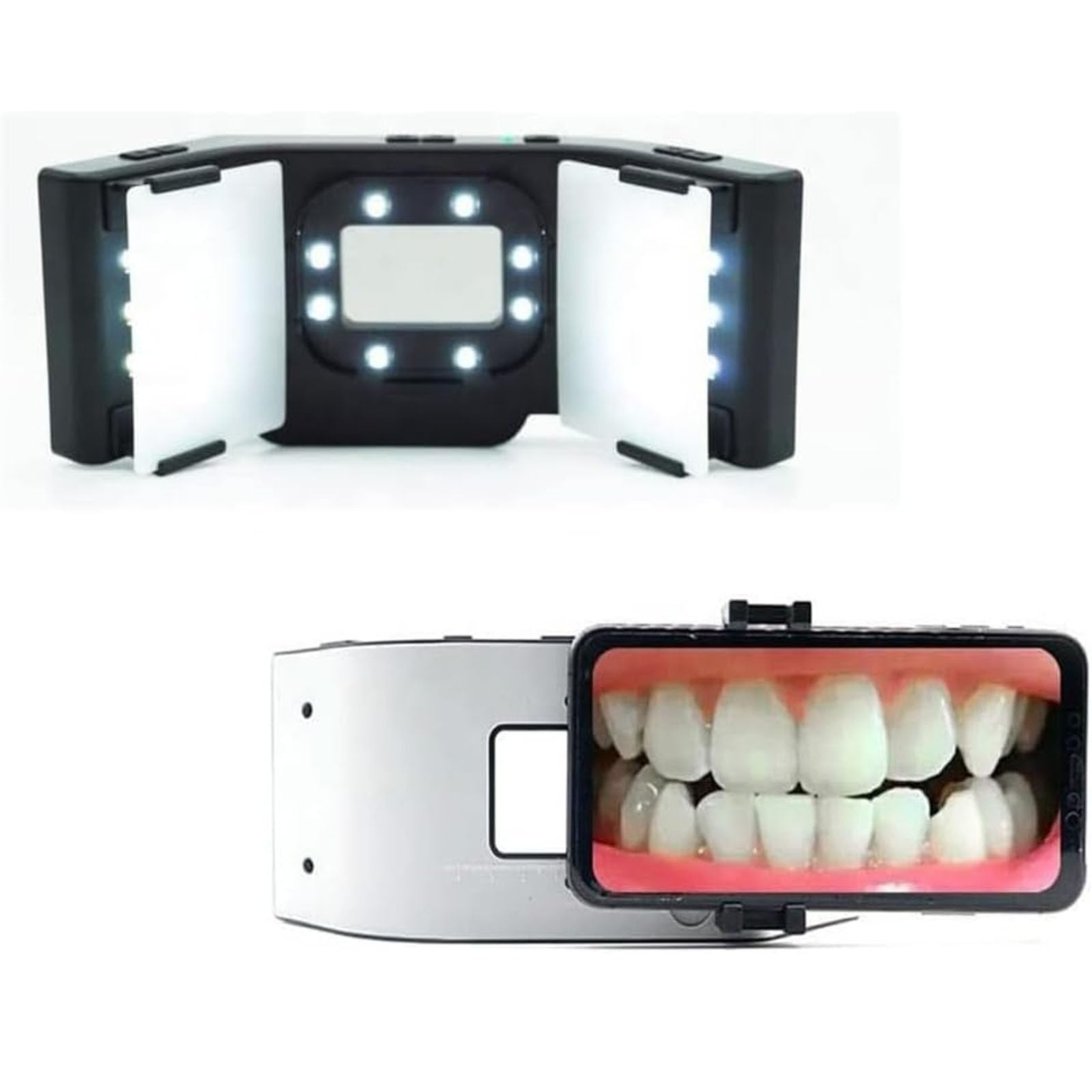 Lampe LED Portable pour Photographie Dentaire, Éclairage Buccal avec 20 LED Réglables (6000-6500K), Accessoire Idéal pour La Photographie Dentaire À Domicile, en Salon Ou en Cabinet.