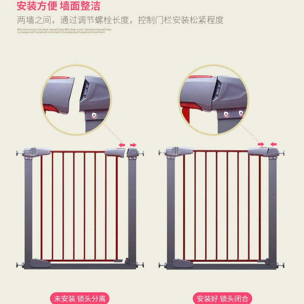 Peña Playpens Puerta de Seguridad de la Escalera para Puertas O Escaleras Montado a Presión sin Balaustres de Perforación/High 76Cm/87-92Cm