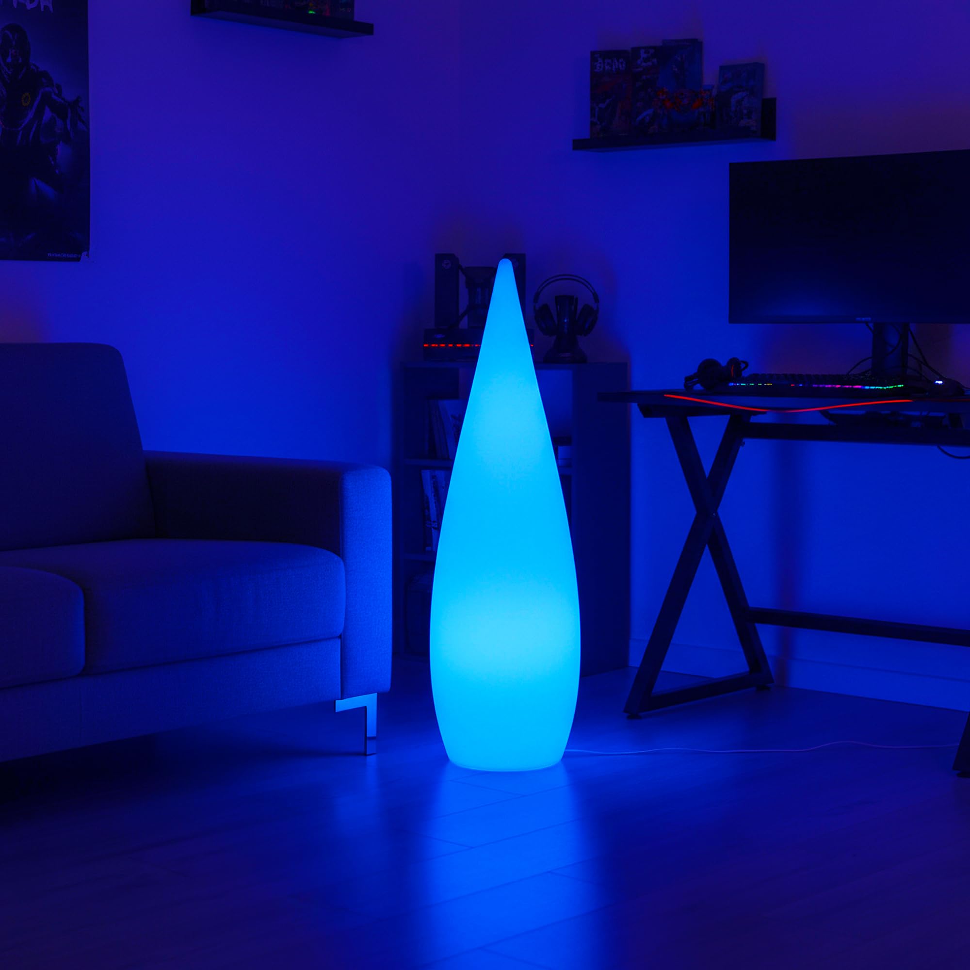 Arnusa Große Stehlampe Kegelleuchte 120 cm LED Sauna Lampe