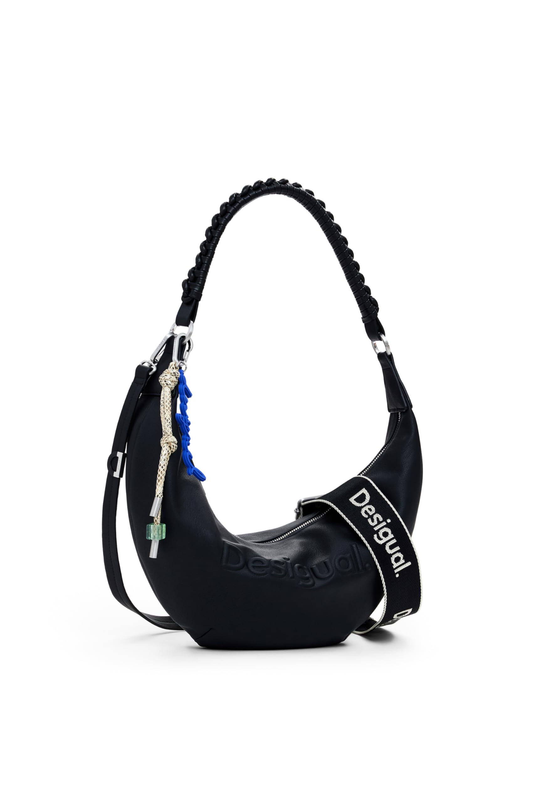 Desigual cross body bag shoulder bag Zante Half Logo Crossbody Bag Black