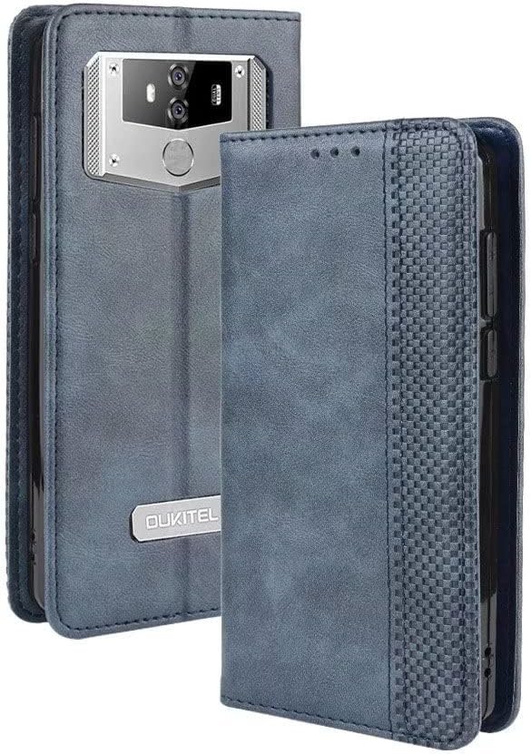 For Oukitel K12 2019 Wallet Case Leather for men,WBSCRQ For Oukitel K12 2019 Protective Purse Case for For Oukitel K12 2019 Wallet Case with Credit Card Holder Slot - For BLUe