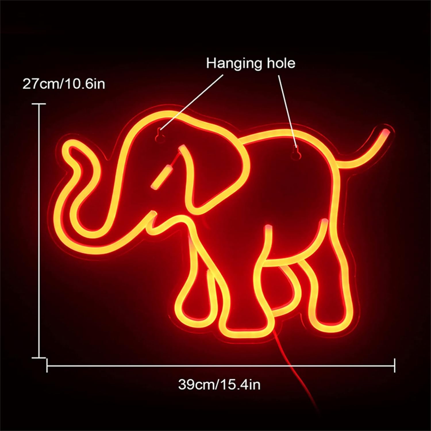 Neon Light Signs LED Bee Elephant Sea Turtle Dinosaur Animal Neon Lamps Wall Hanging Art Light Child Room Playground Decor Shop Xmas Gift Neon Sign,Dinosaur