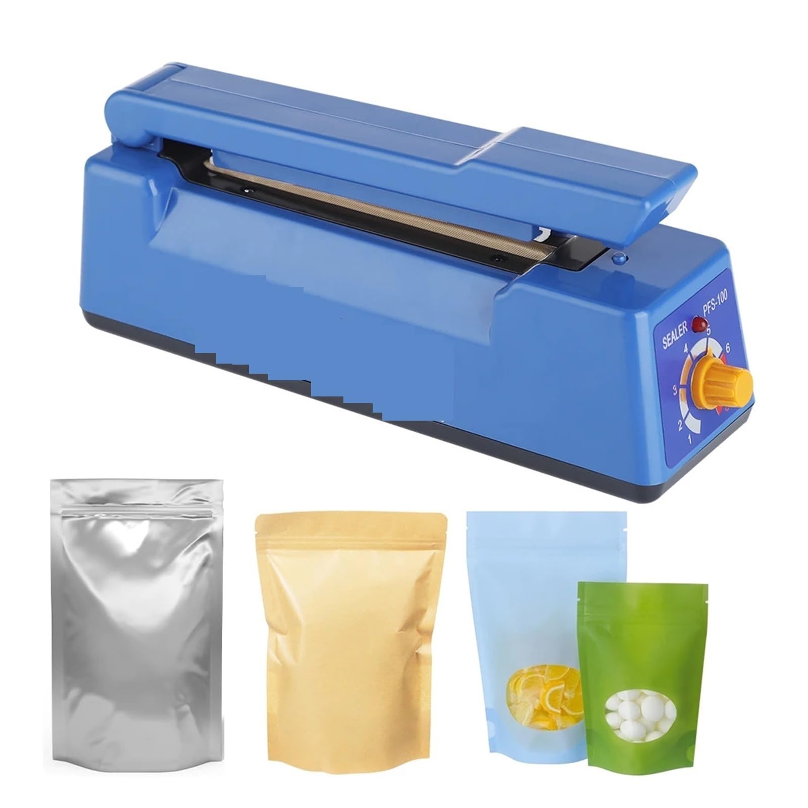 Siegelmaschine 100/200mm Manuelle Heißsiegelmaschine Impuls Vakuumversiegelung Lebensmittel Fleisch Sealer Plastiktüten