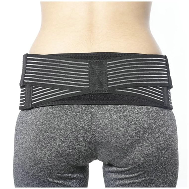Faja Sacroilíaca para Cintura Mediana Ajustable Negra miniatura 1