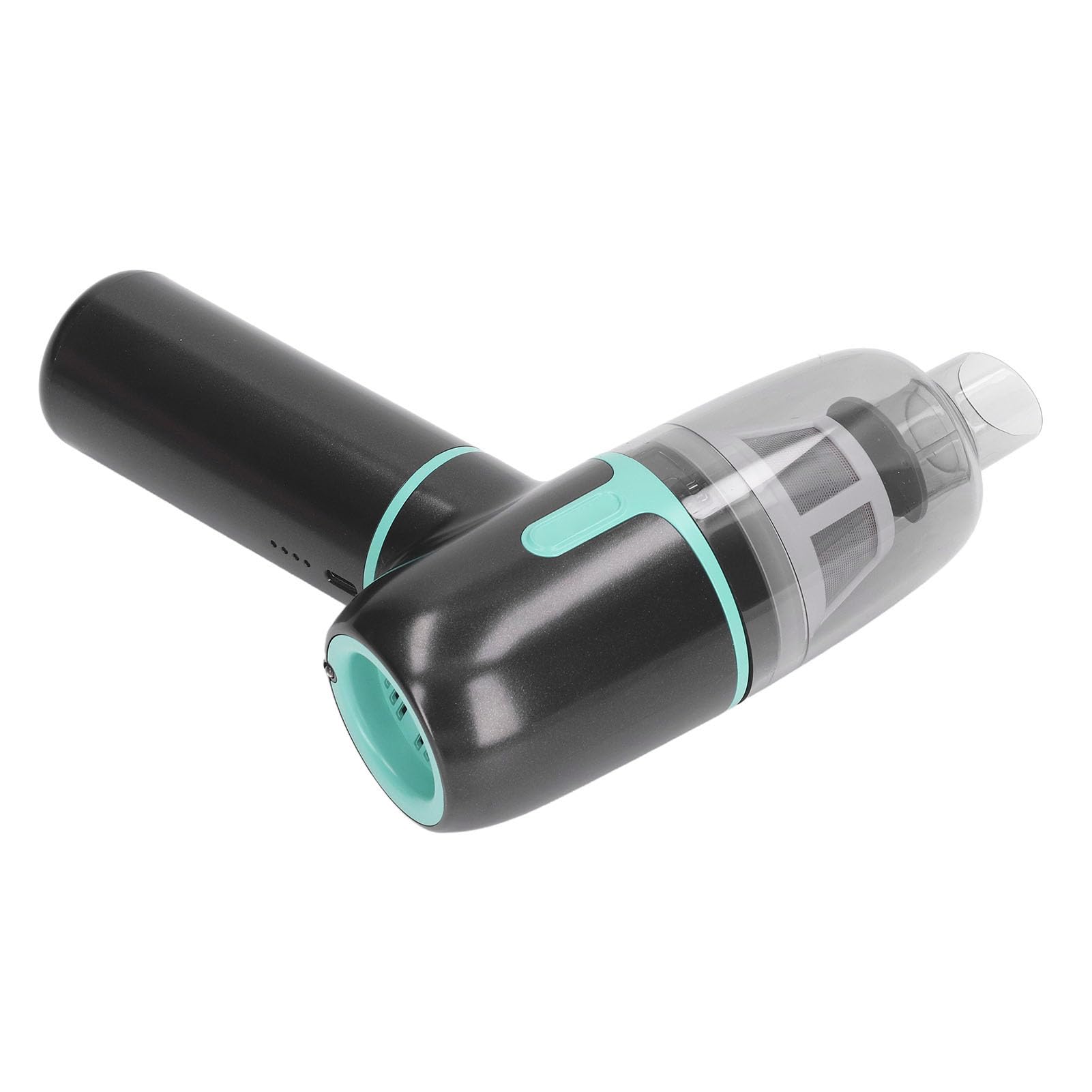 Aspiradora de Mano, Aspiradora de Mano Inalámbrica 90W 18500Pa 3 Engranajes con Filtro HEPA Luz LED, Plumero de Aire de PC ABS para Limpieza de Coche, Hogar y Oficina
