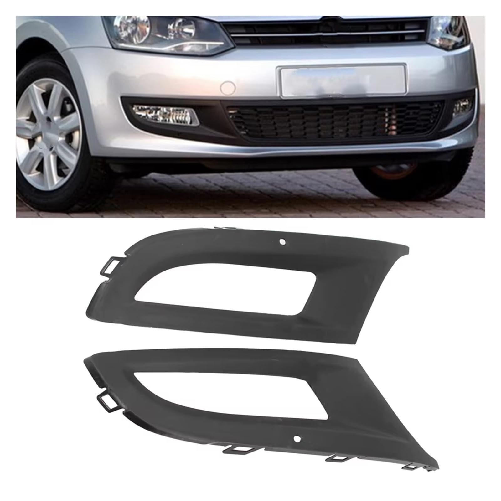 Mascherina anteriore Radiatore 1 Paio Griglie Copertura Fendinebbia Paraurti Anteriore 6R0853666D Per VW Per Polo Per 6R Per MK5 2009 2010 2011 2012 2013 2014 2015