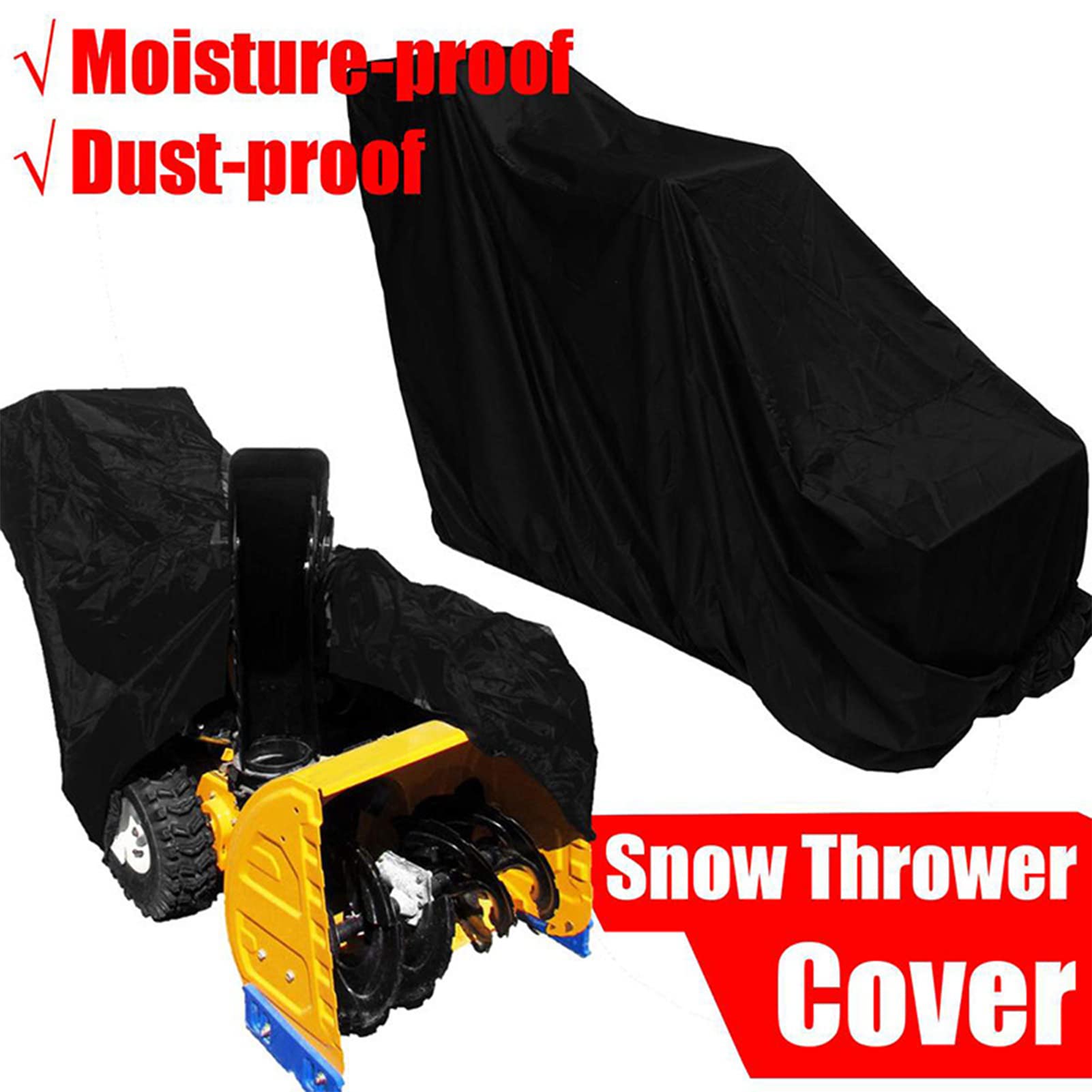 Housse Imperméable Pour Souffleuse à Neige électrique - Tissu Oxford - Protection Vent/pluie - Noir - Ajustement Parfait