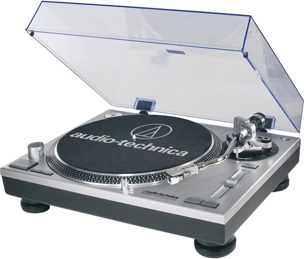Audio-Technica AT-LP120-USB Direct-Drive Professional Turntable (USB & Analog), Silver (ATLP120 USB)