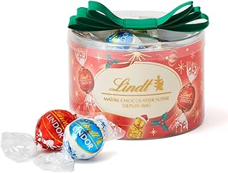 【 Lindt 公式】リンツ チョコレート リンドール リボン ギフトボックス クリスマス 限定 14個入 ギフト プレゼント ショッピングバッグS付