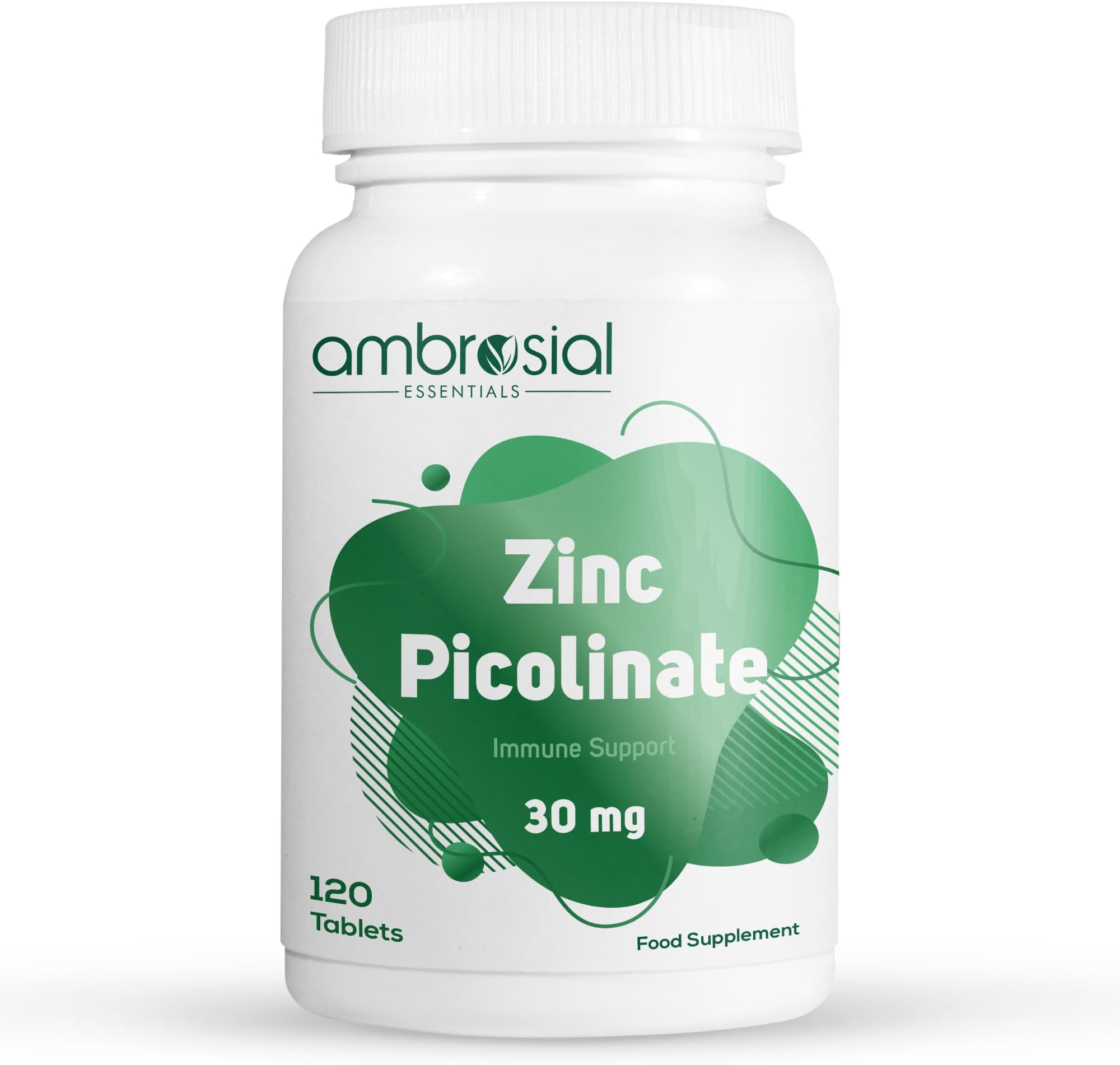 Ambrosial Zinc Picolinate 30mg Tablets Pack of 1-120 Tablets