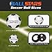 Blank Autograph Soccer Ball Full Size 12 inch Official Size 5 with Two White Panels for Signing, Soccer Coach Gift, Senior Night Party, or Championship Party (Soccer Ball with Base)