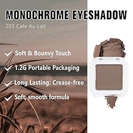 Kaely Pressed Single Eyeshadow Makeup, Cocoa Brown Matte Highly Pigmented Monochrome Eye Shadow Palette, Waterproof Neutral Powder Mini Eyeshadow, sombras para ojos, Lightweight Blendable, 18