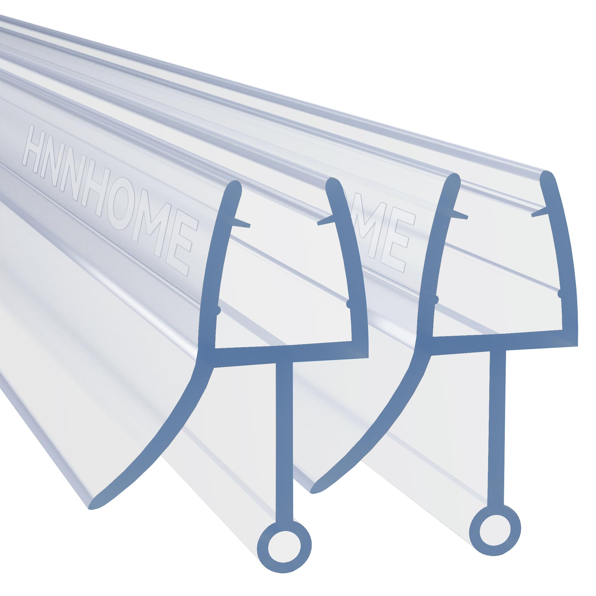 Hnnhome Semi-Transparent 2 Pack Shower Screen Seal Strip For 4-6Mm Glass, Max 10Mm Gap