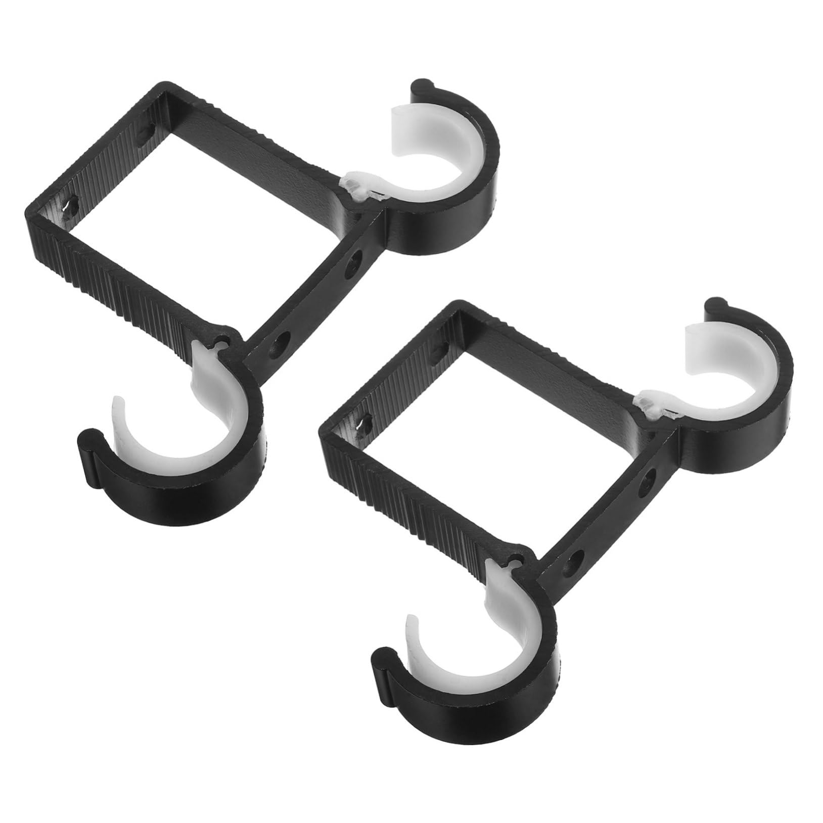 Cabilock 2pcs Curtain Rod Bracket: Aluminum Alloy Space-saving Design - Ceiling Mounted Dual Curtain Pole Holder for Living Room Bedroom Drapes System