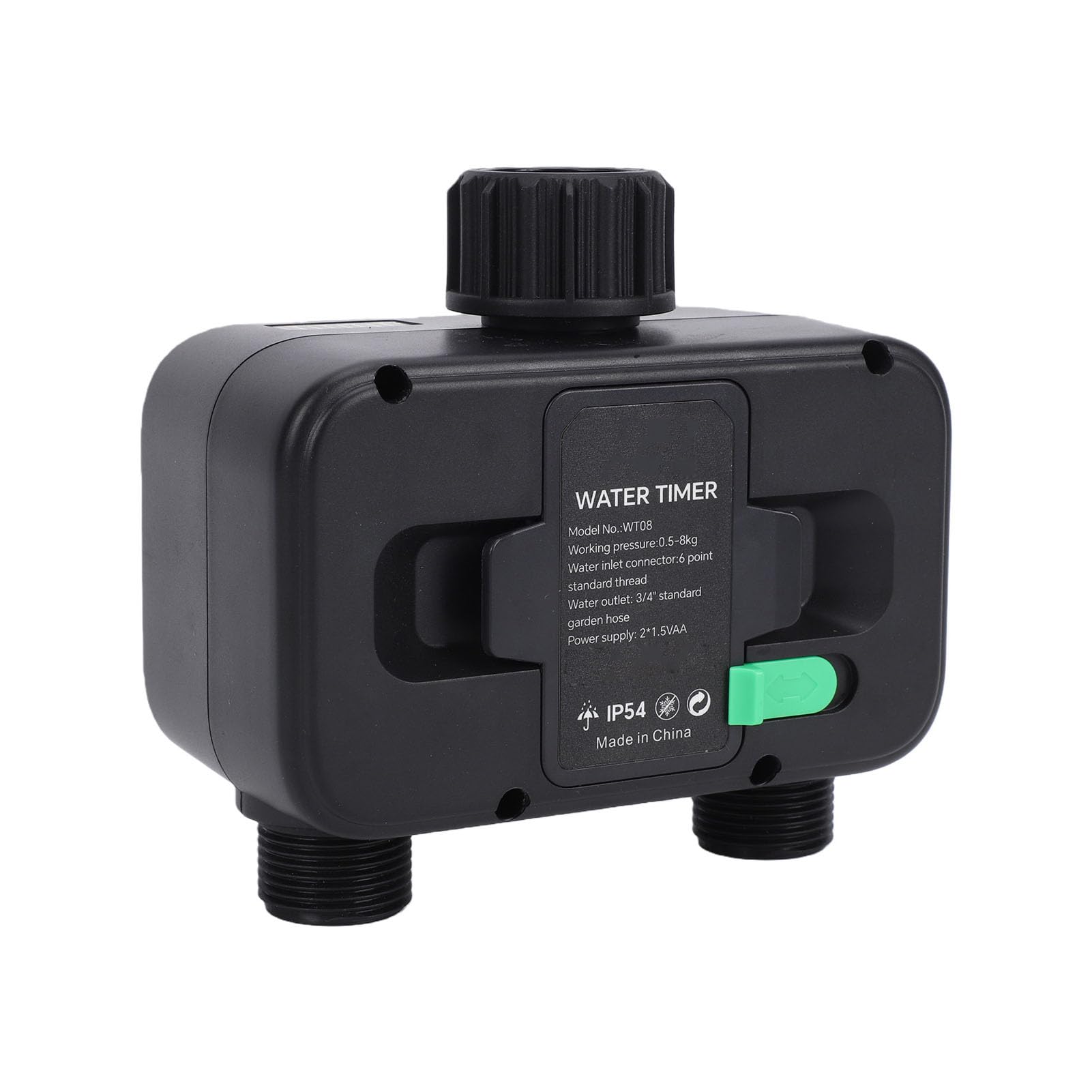 CHICIRIS di Irrigazione Automatica Programmabile con Tubo da Giardino, di Irrigazione Automatica Programmabile a 2 Zone con Ampio Display LCD da 3,3 Pollici per Piante da Esterno, Prati e Giardini