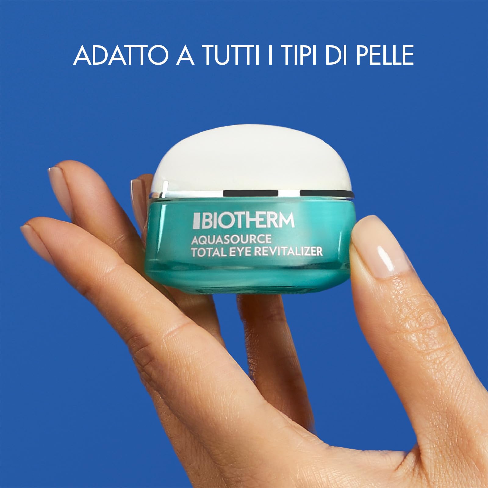 BIOTHERM Aquasource Total Eye Revitelizer, Crema Contorno Occhi, Effetto Ghiaccio, Azione Idratante, Lenitiva e Illuminante, Arricchita con Caffeina e Vitamina C, 15 ml