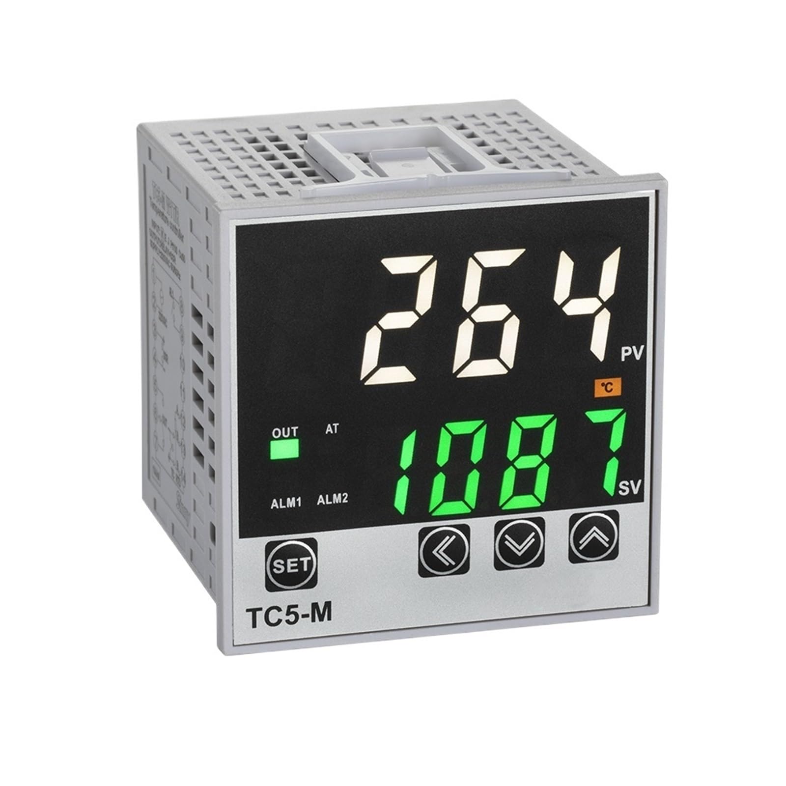 VUQLDHAYZ 72x72mm TC5-M Input Fahrenheit Celsius Digital PID Temperature Controller Output SSR or Relay 4-20mA Replace TCN4M-24R(SSR or Relay 2alarms)